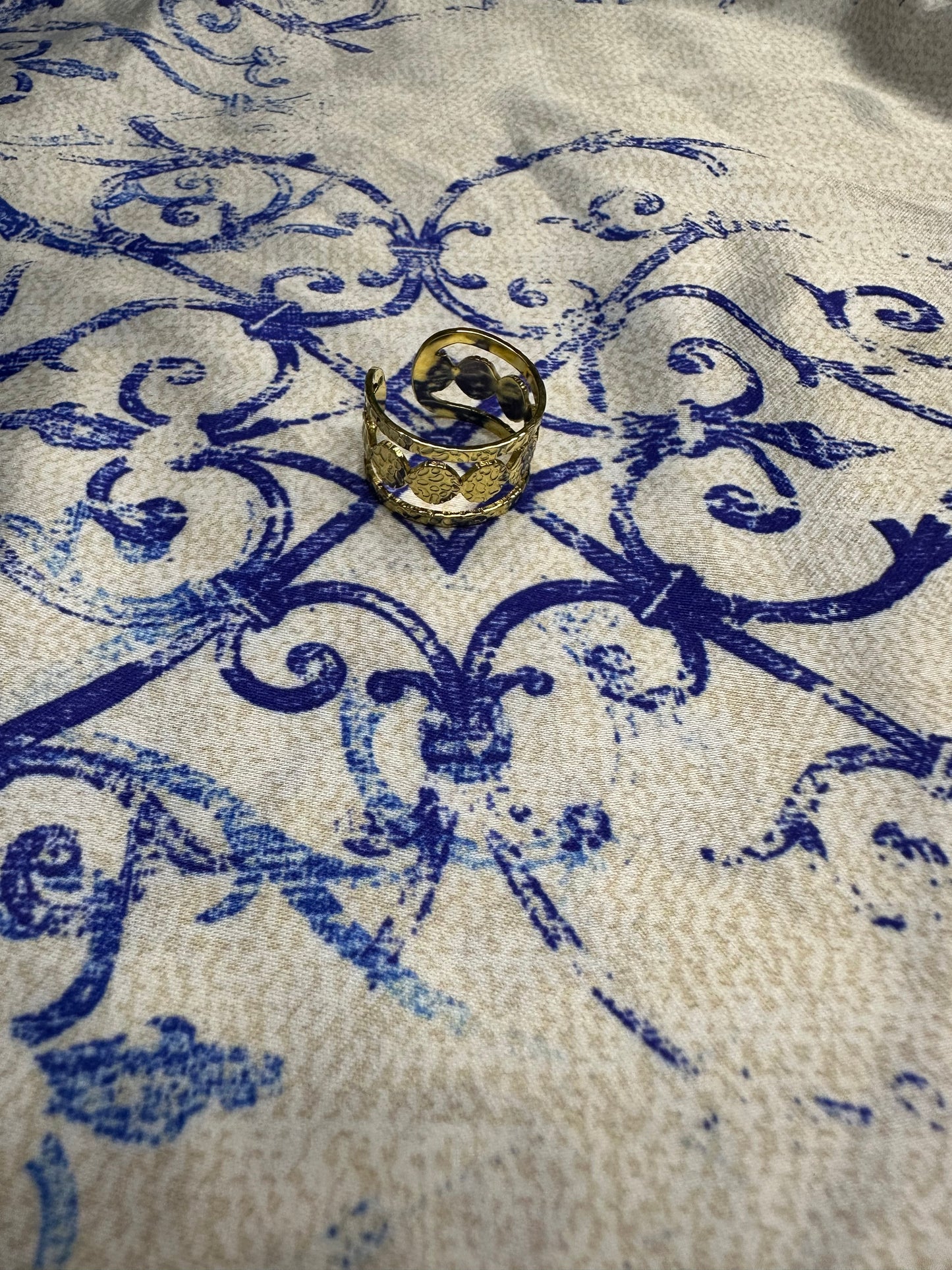 Bague dorée acier inoxydable