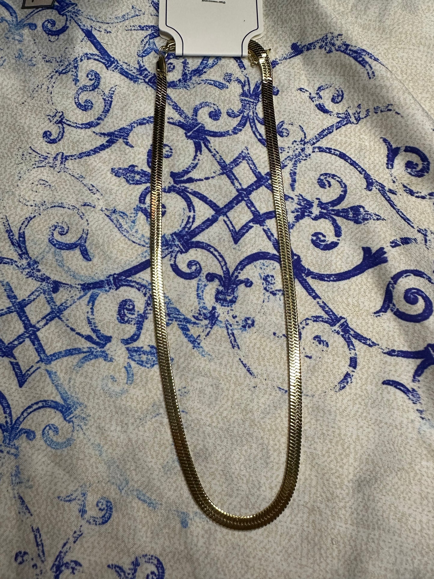 Collier serpent dorée acier inoxydable