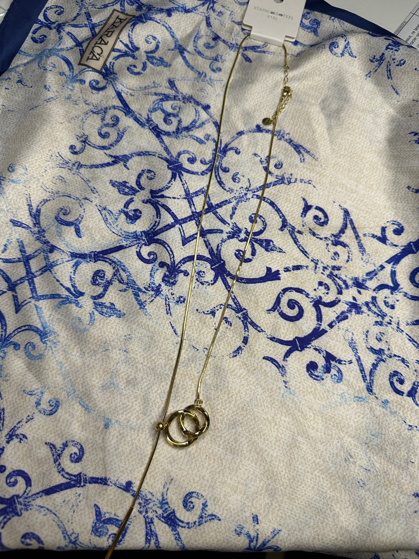 Collier sautoire dorée acier inoxydable