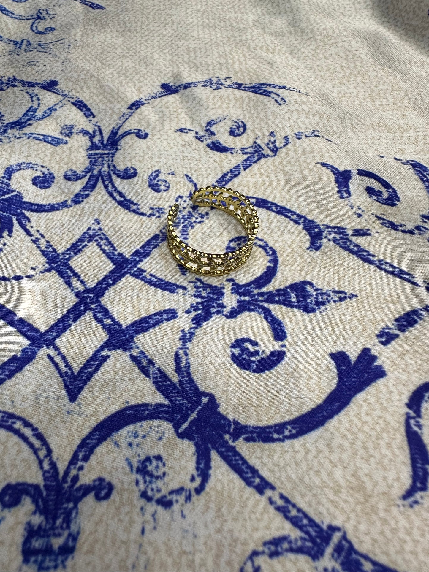 Bague dorée acier inoxydable