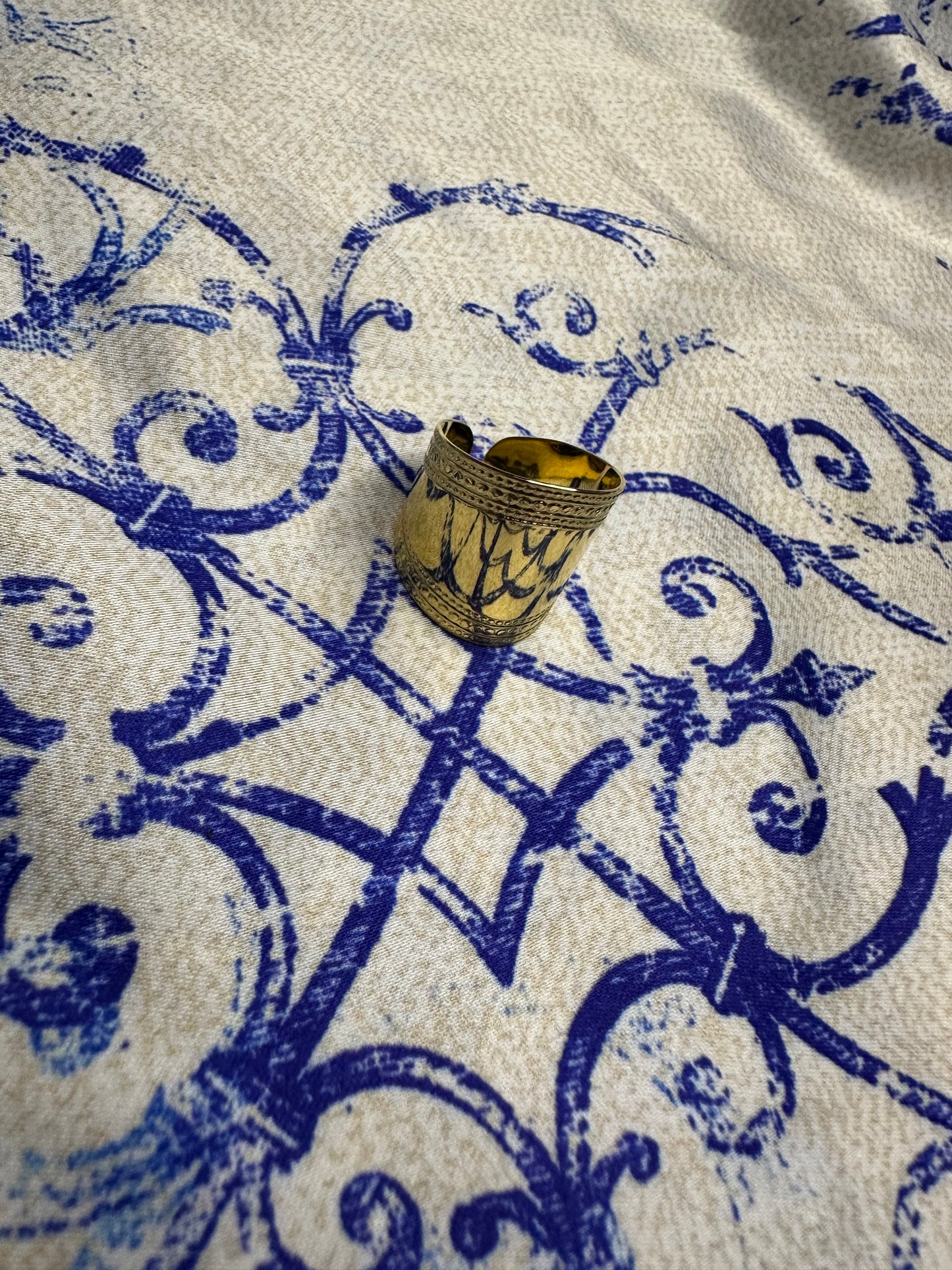 Bague dorée acier inoxydable