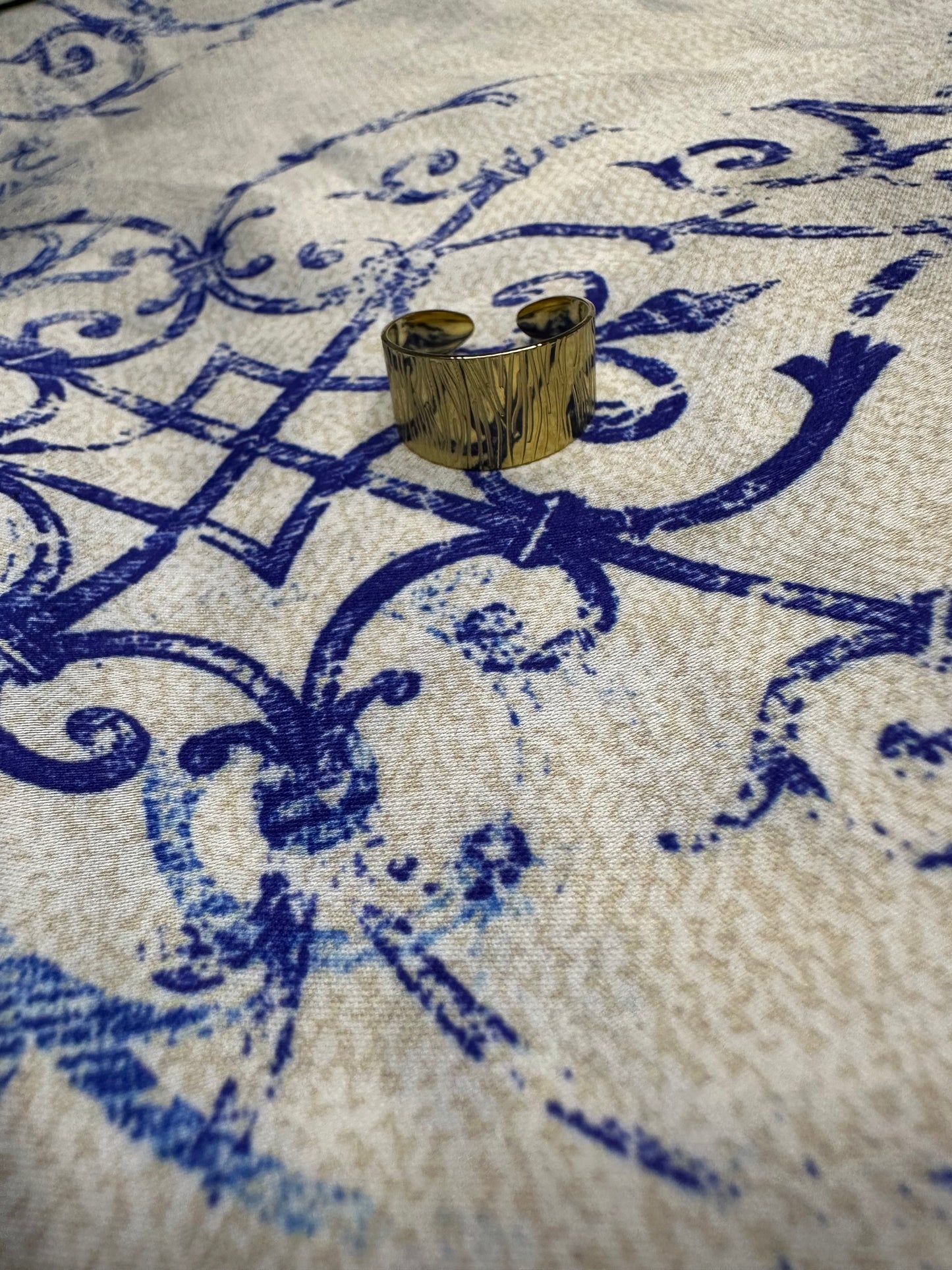 Bague dorée acier inoxydable