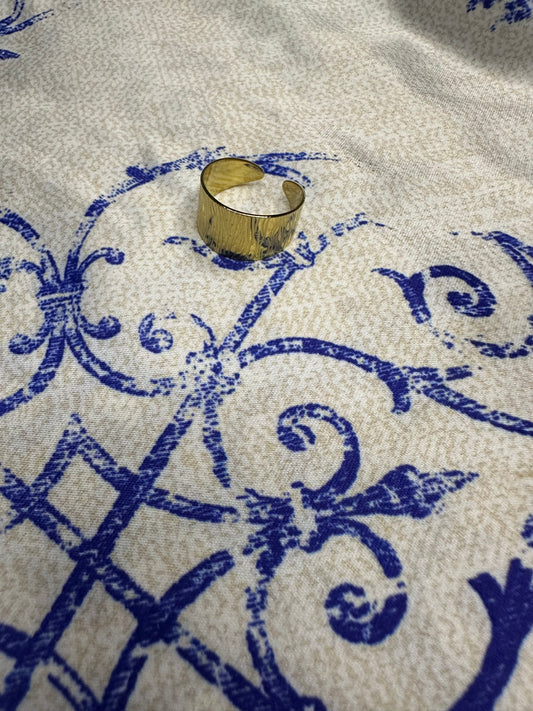 Bague dorée acier inoxydable
