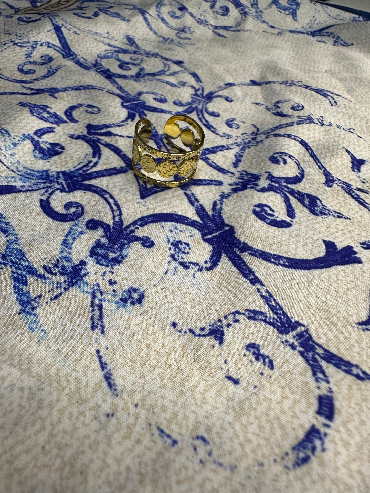 Bague dorée acier inoxydable