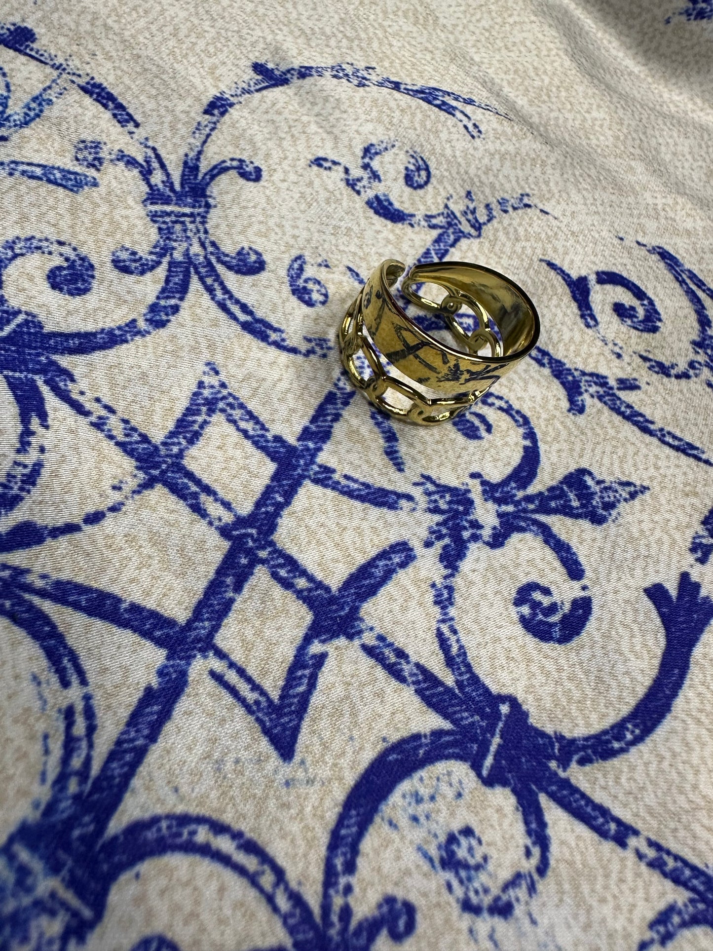 Bague dorée acier inoxydable
