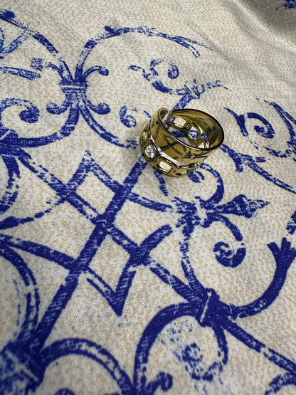 Bague dorée acier inoxydable