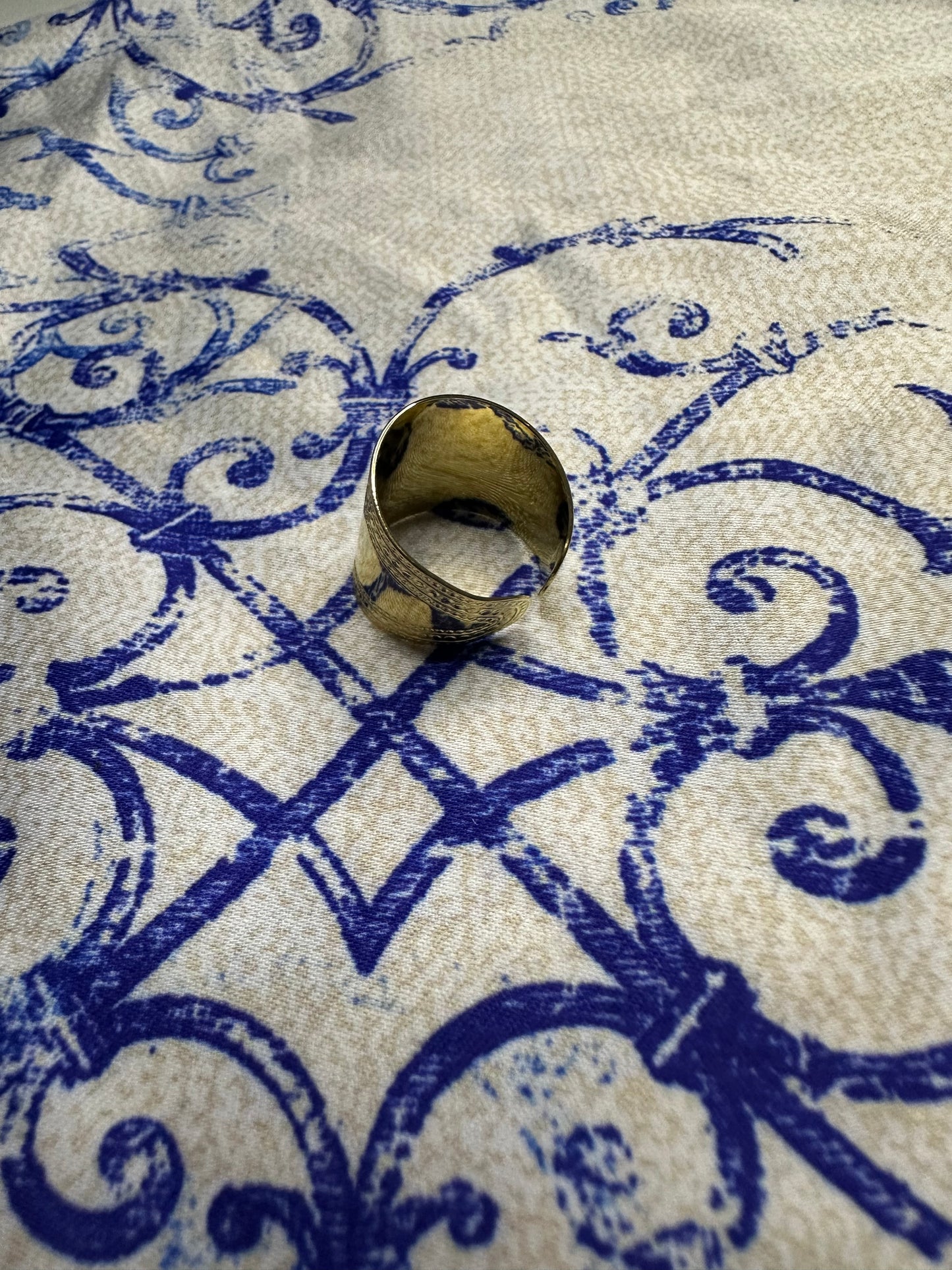 Bague dorée acier inoxydable