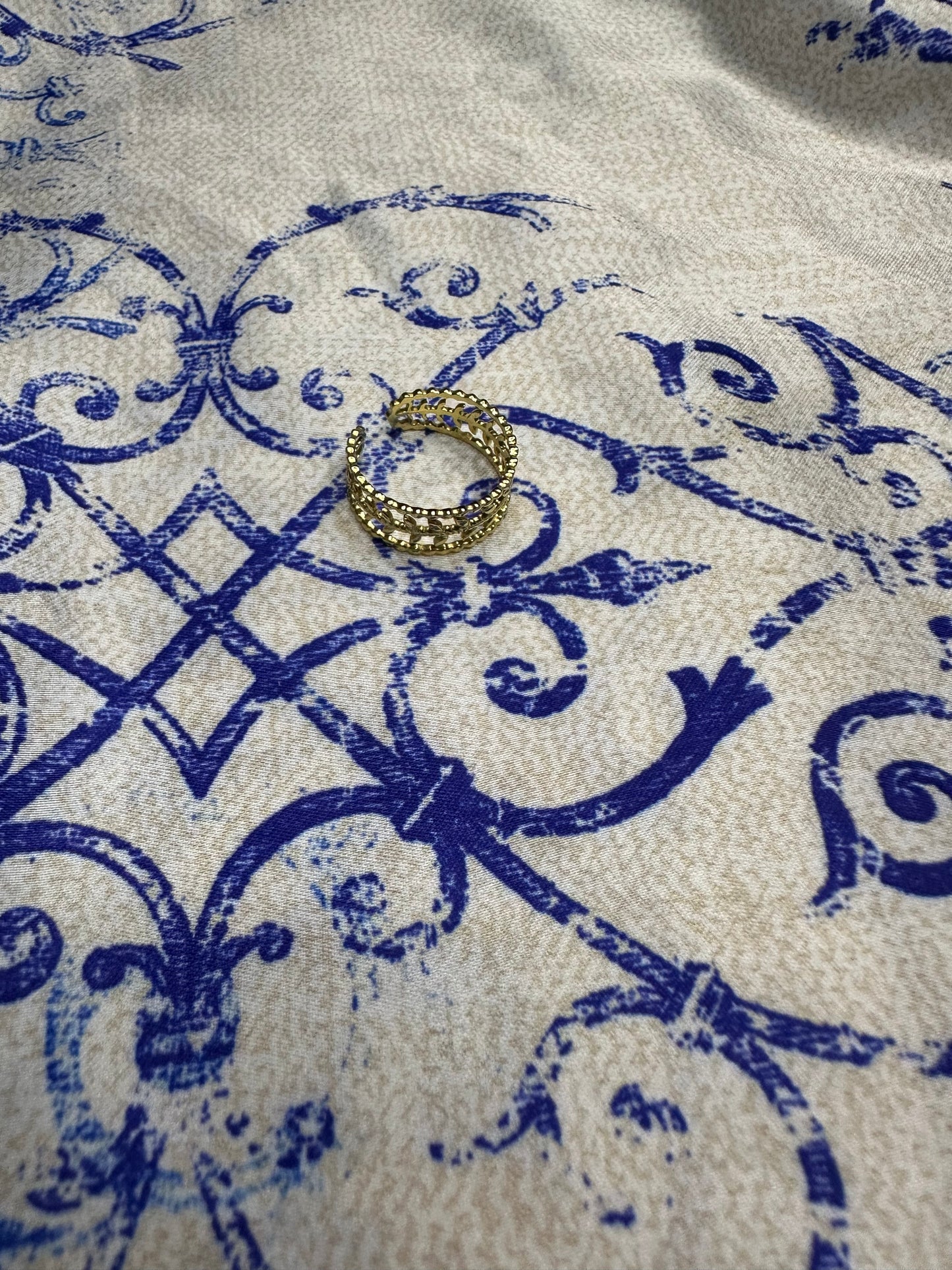 Bague dorée acier inoxydable