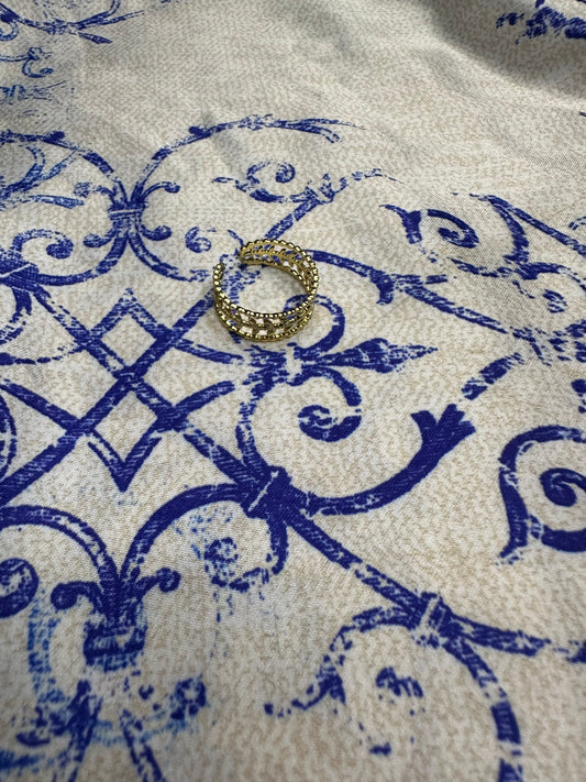 Bague dorée acier inoxydable